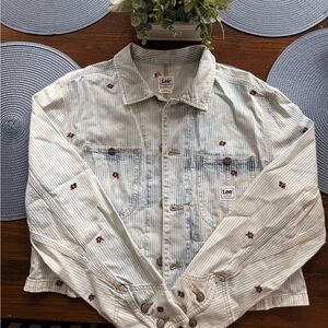 Lee Light Blue Striped Denim Jacket